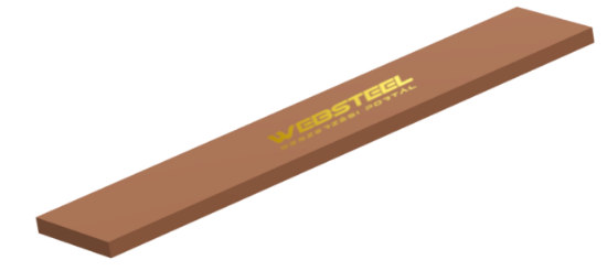 Kép Bronz lapos rúd 32x22x3000 